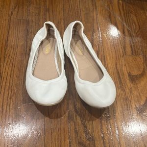 White ballet flats